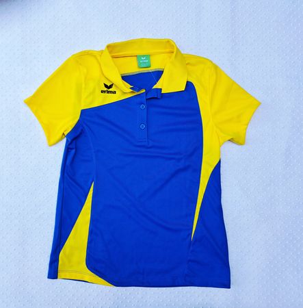 Erima Poloshirt Gr. 38 - Blau/Gelb - Sportlich - Sommer