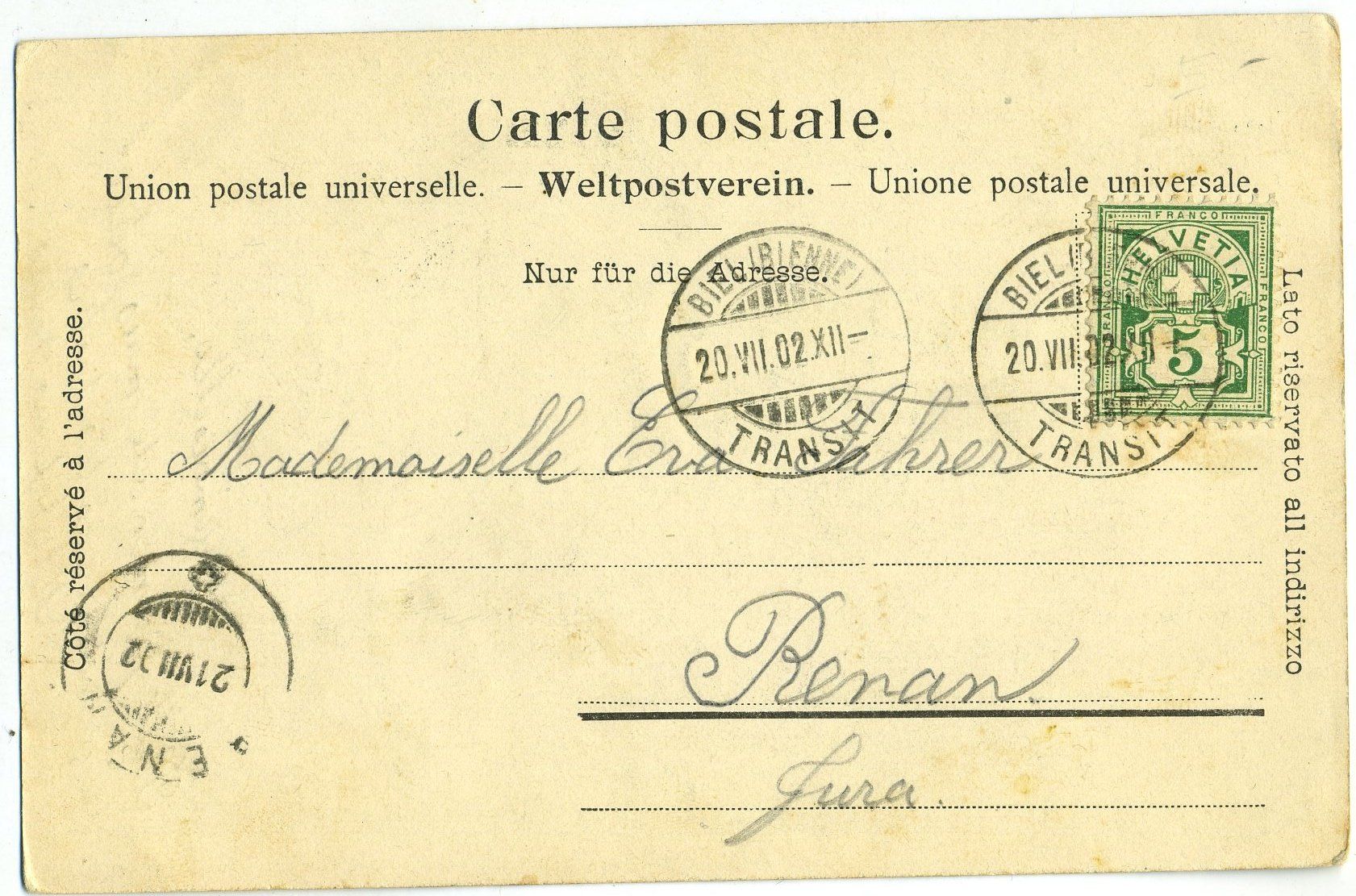Cartoline postali: Georges du Taubenloch. Train 1902 – Usato da Versoix venduto da HELVETICA_1 1
