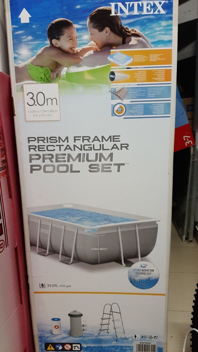 Intex Schwimmbad: Intex Pool-Set Prism Frame, 3.0m x 1.75m x 0.80m – Gebraucht aus Lanzenneunforn von  1
