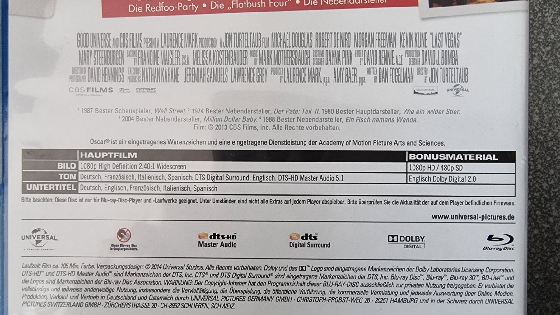 Tutti i DVDs: Blu Ray - Last Vegas / Robert DeNiro, Morgan Freeman – Usato da Oetwil am See venduto da fineli2 1