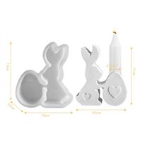 Giessform Silikonform Kerzenhalter Hase mit Ei