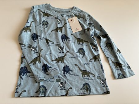 TOPOLINO Langarmshirt mit Dino-Print in Größe 116 NEU 🦕