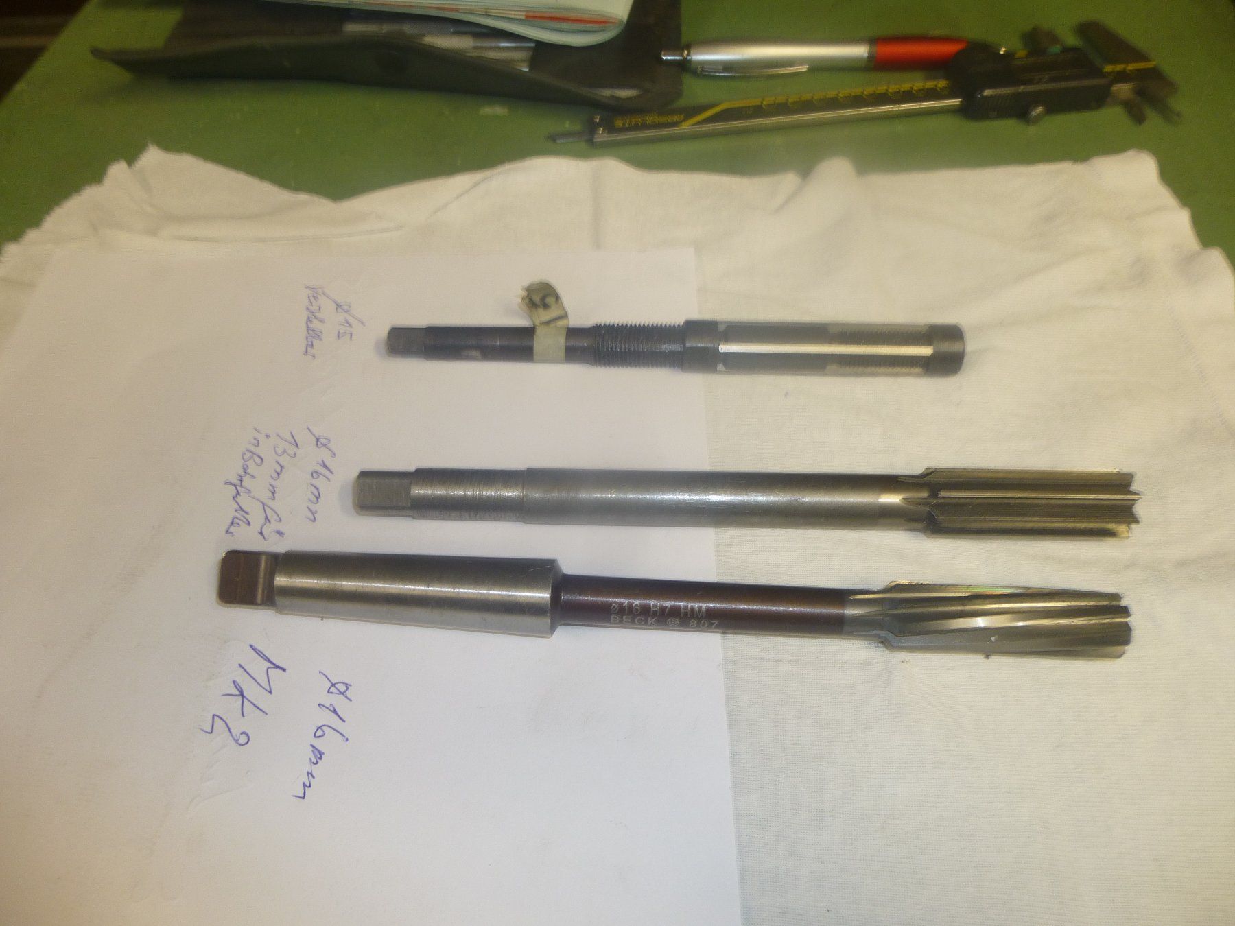 Tutti gli attrezzi: 3 Reibahlen Durchmesser 15, 16,mm – Usato da Thörigen venduto da samo02 1