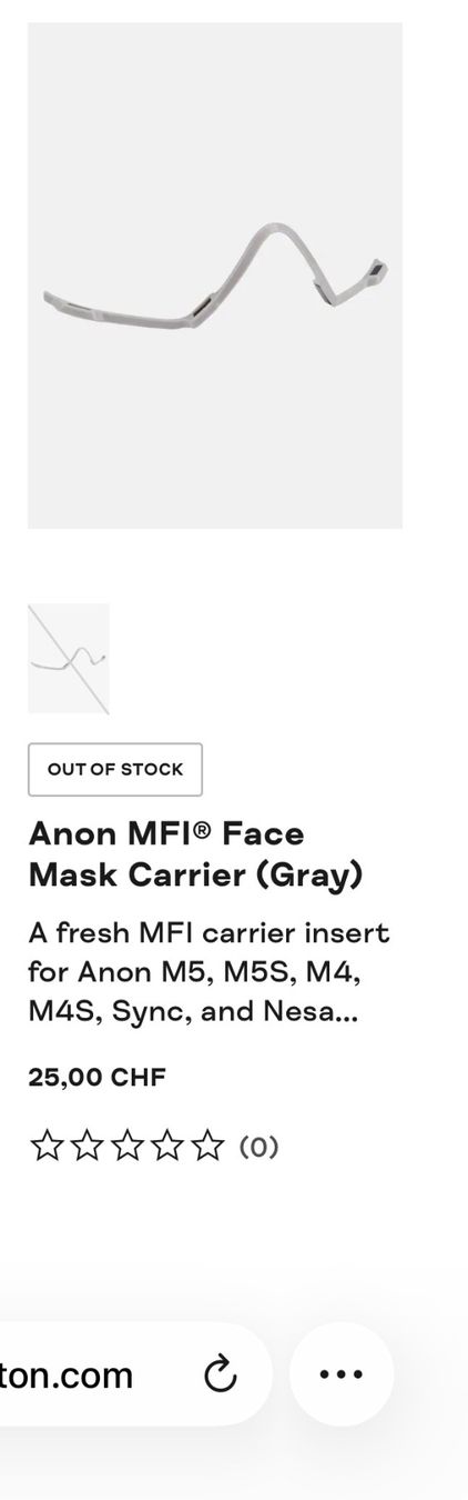 Occhiali & Lenti: Anon MFI mask carrier gray – Nuovo (secondo la descrizione) da Dürrenroth venduto da tvy_bh56 2