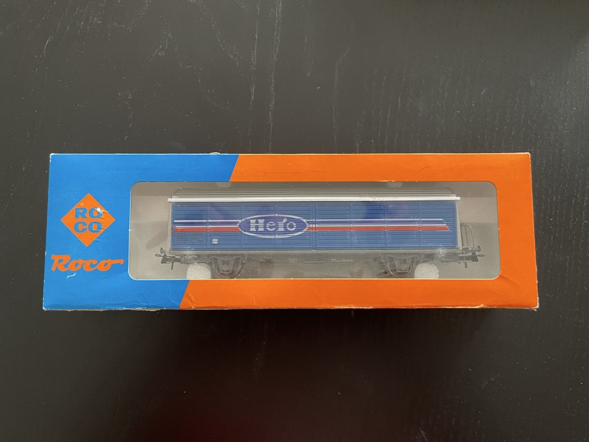 Roco Modellini di ferrovie: Roco Güterwagen Hbis Hero – Nuovo e nell'imballaggio originale da Biasca venduto da gven94
