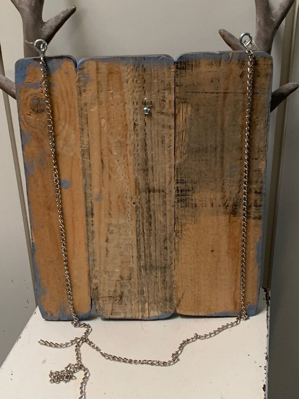 Alle Dekorationen: Vintage Brett Unikat, mit Deko-Geweih – Gebraucht aus St. Gallen von Miousch 8
