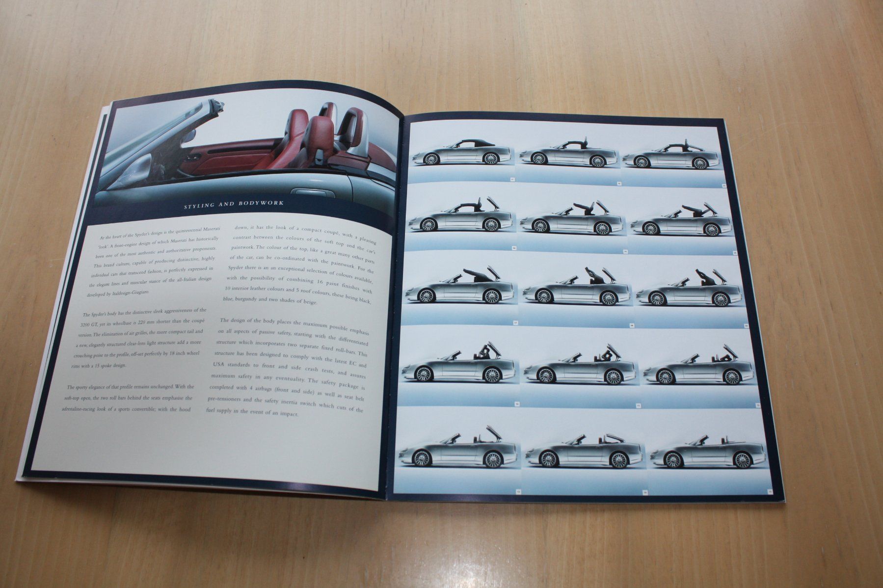 Maserati Documenti: Maserati 4200 Spyder Prestige Prospekt – Usato da Wikon venduto da erwin400 4