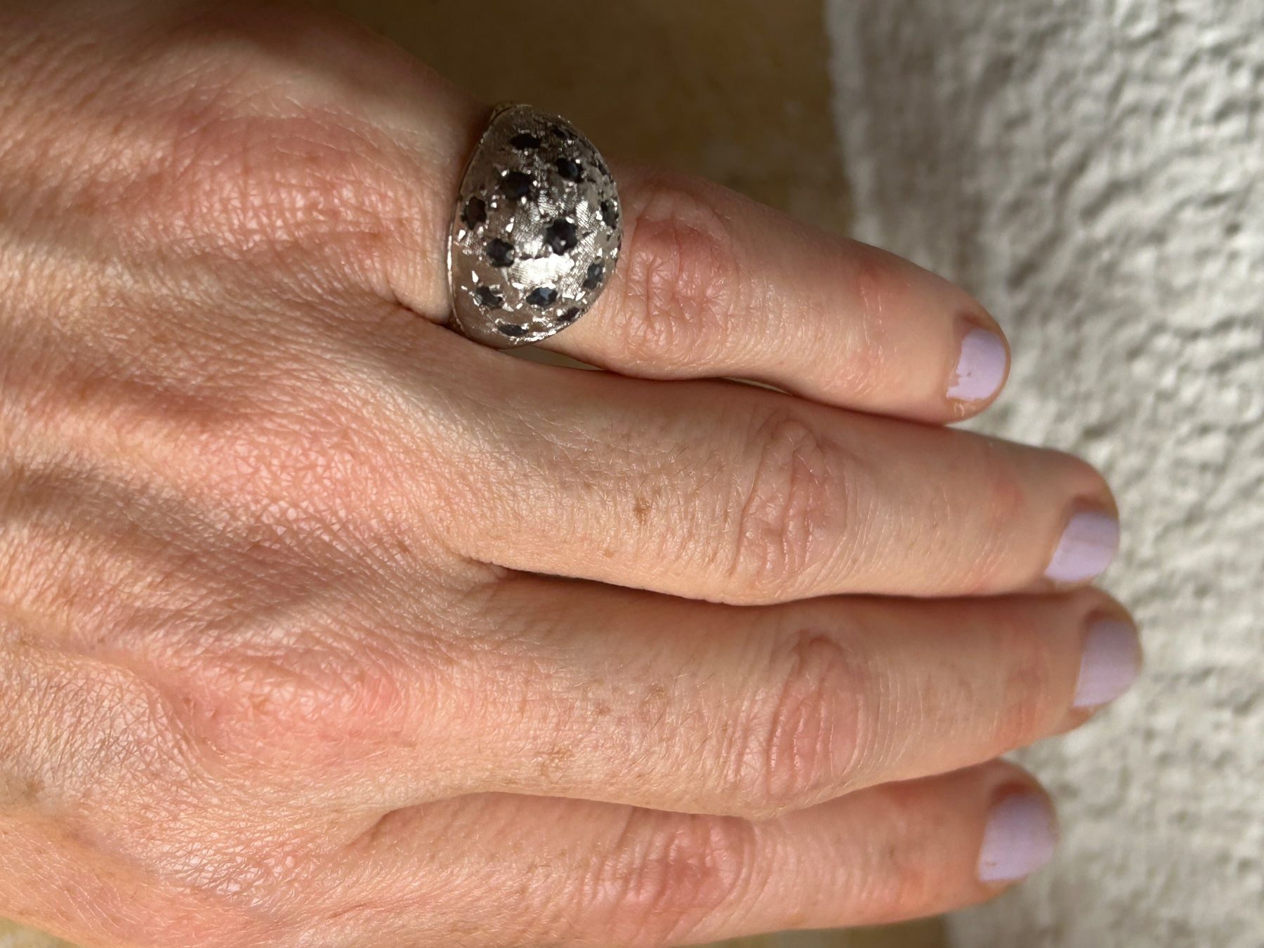 Anelli: Silberring BLUE SAPHIR STAR (54.5) – Usato da Basel venduto da bellespirit 9