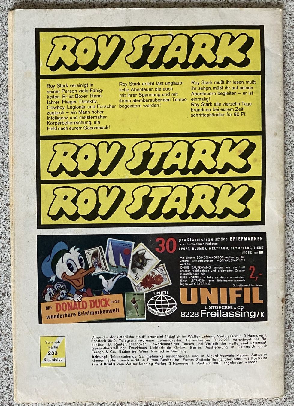 Fumetti: Estrich-Fund Comic Hefte Sigurd Der Ritterliche Held – Usato da Böckten venduto da Hansi36 1