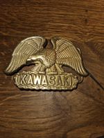 Vintage Kawasaki Adler Gürtelschnalle aus Messing, 1982! (I)