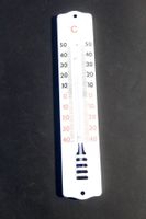 Retro EMAILLE - THERMOMETER, neuwertig, wohl um 1940/2010