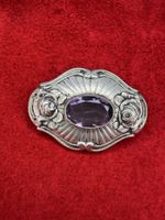 Vintage Brosche, mit lila Stein