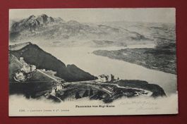 Schöne AK Panorama von Rigi Kulm, 1903 !