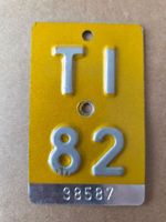Velonummer TI 82 Mofanummer plaque Mofa