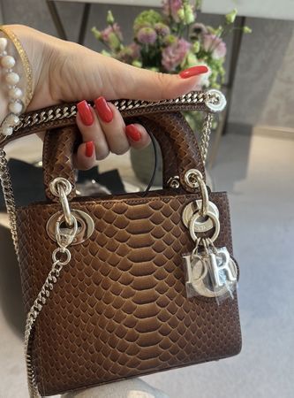 Christian Dior Lady Dior Mini – UNIKAT (1 of 1) Python Leder