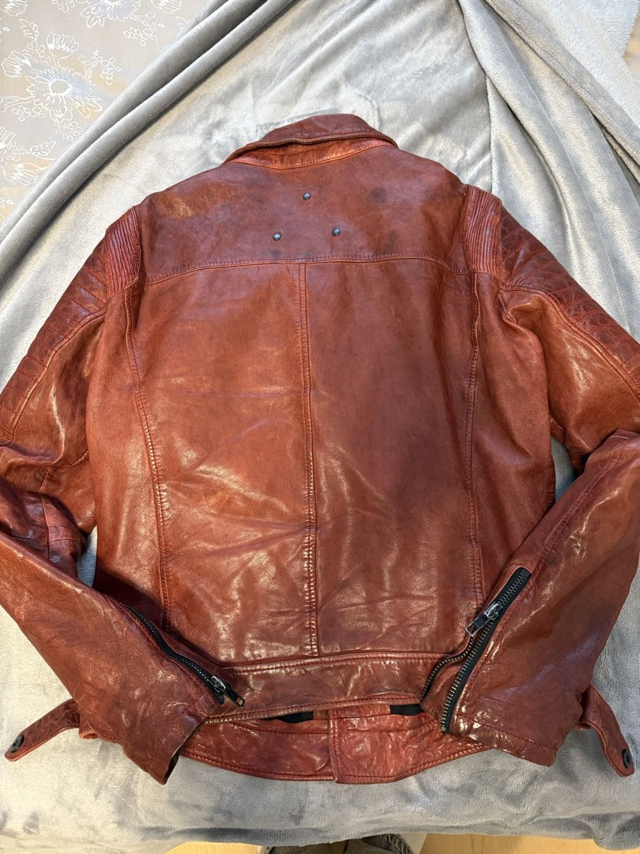 Giacche: SCHAFS LEDERJACKE BRAUN-ROT, GR. M – Usato da St. Moritz venduto da ari_9fcv 7