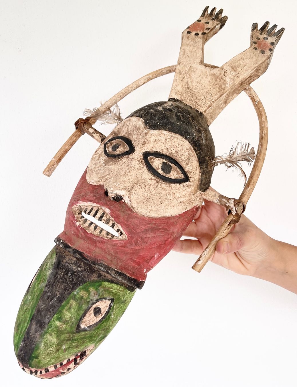 grosse seltene alte Eskimo Indianer Inuit Maske Höhe 49 cm (D'occasion ...