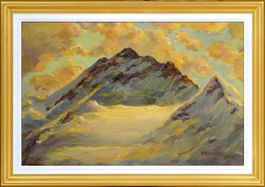 Peter Emil Recher (1879-1948): Abend am Junfraujoch, 1946