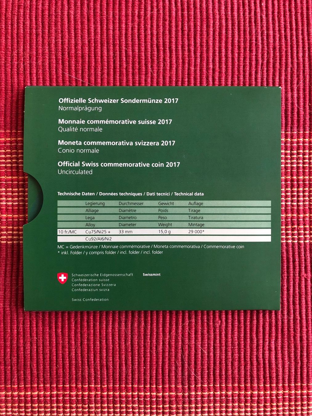 Tutti le monete: 10 Fr. Enzian – Nuovo (secondo la descrizione) da Reichenburg venduto da Strok10 1