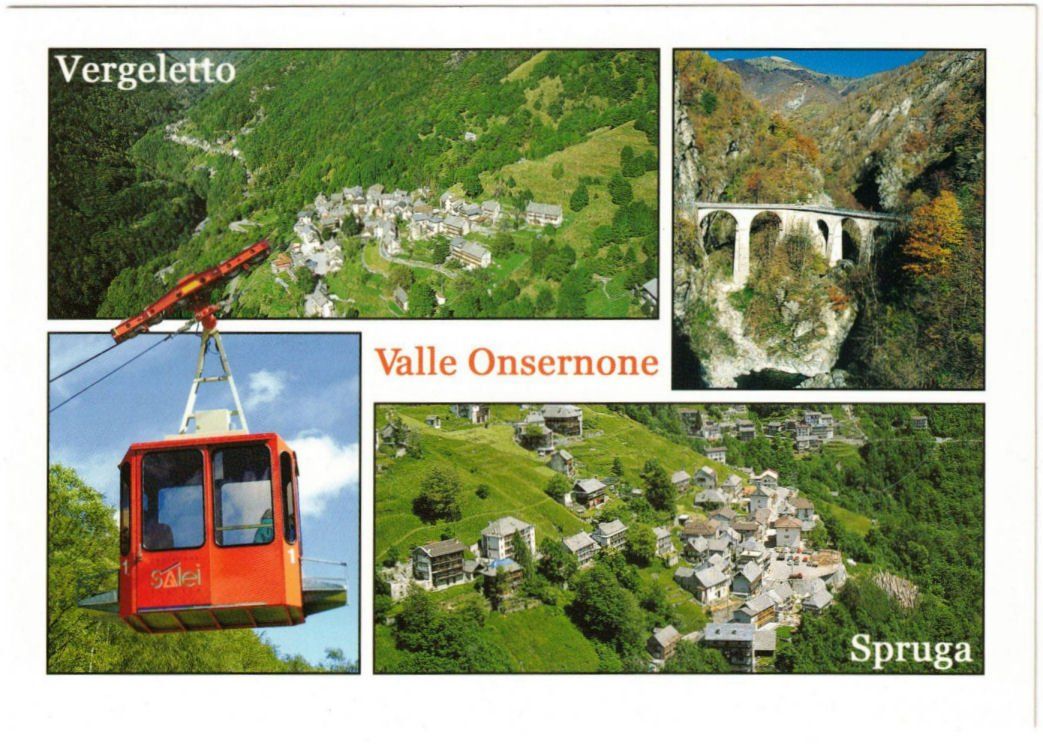 Cartoline postali: Valle Onsernone - 4 Bild AK – Usato da Binningen venduto da Mountainrider