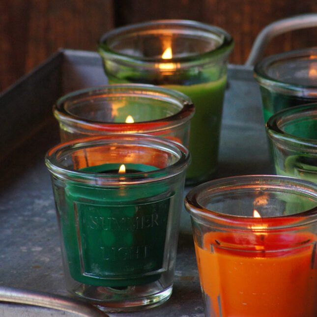 Candele: Duftkerze im Glas Citronella 22h hellgrün – Nuovo e nell'imballaggio originale da Oensingen venduto da Liquidations-Shop 1