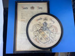 Flury Wappen Bild der Familie Flury 1929 / 32