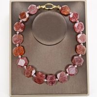 Rosa Quarz Facetiert Halskette Edelstein Collier quartz rose