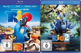 Rio 1+2 - Dschungelfieber (2011/2014) Animation/Blu-ray 🐦