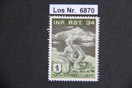 2. Weltkrieg-Marke Infanterie                       Los 6870