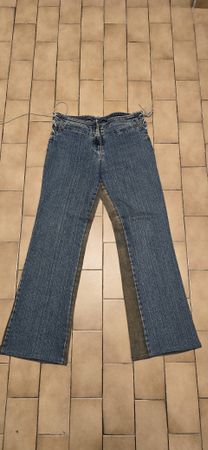 Jean pattes d'éléphant laçage côtés taille 38-40