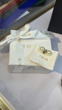 Dior Tribales Ohrringe, Perlen mit Biene, Gold, Neuwertig! (