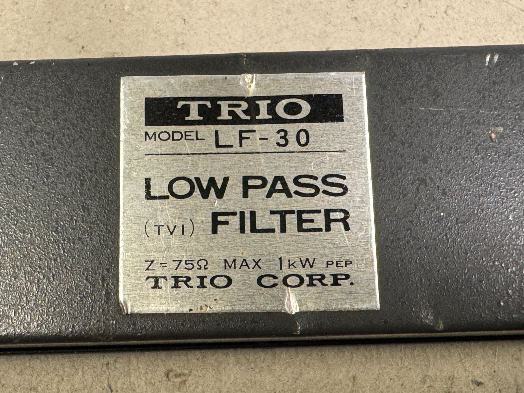 Radiocomunicazione: TRIO Low Pass Filter – Usato da Ins venduto da funkflieger 1