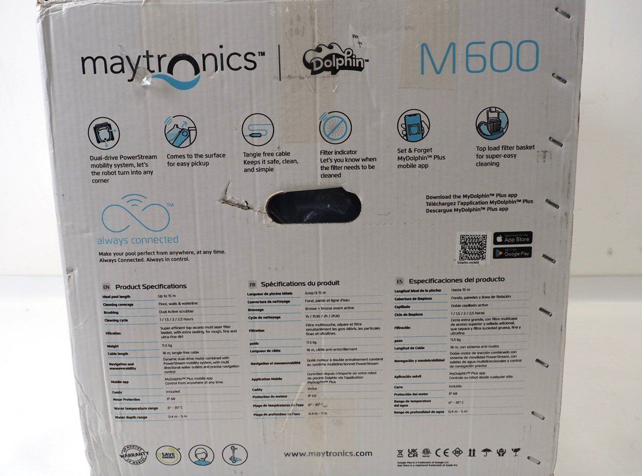 Dolphin Accessori per Piscine: MAYTRONICS Dolphin Poolroboter M600 (21168) – Nuovo (secondo la descrizione) da Zürich venduto da fundsachenverkauf 2