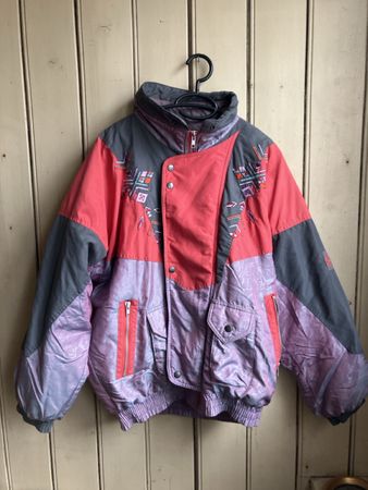 Powder Peak Retro Jacke, Gr. 38, Vintage Kracher Ski Jacke