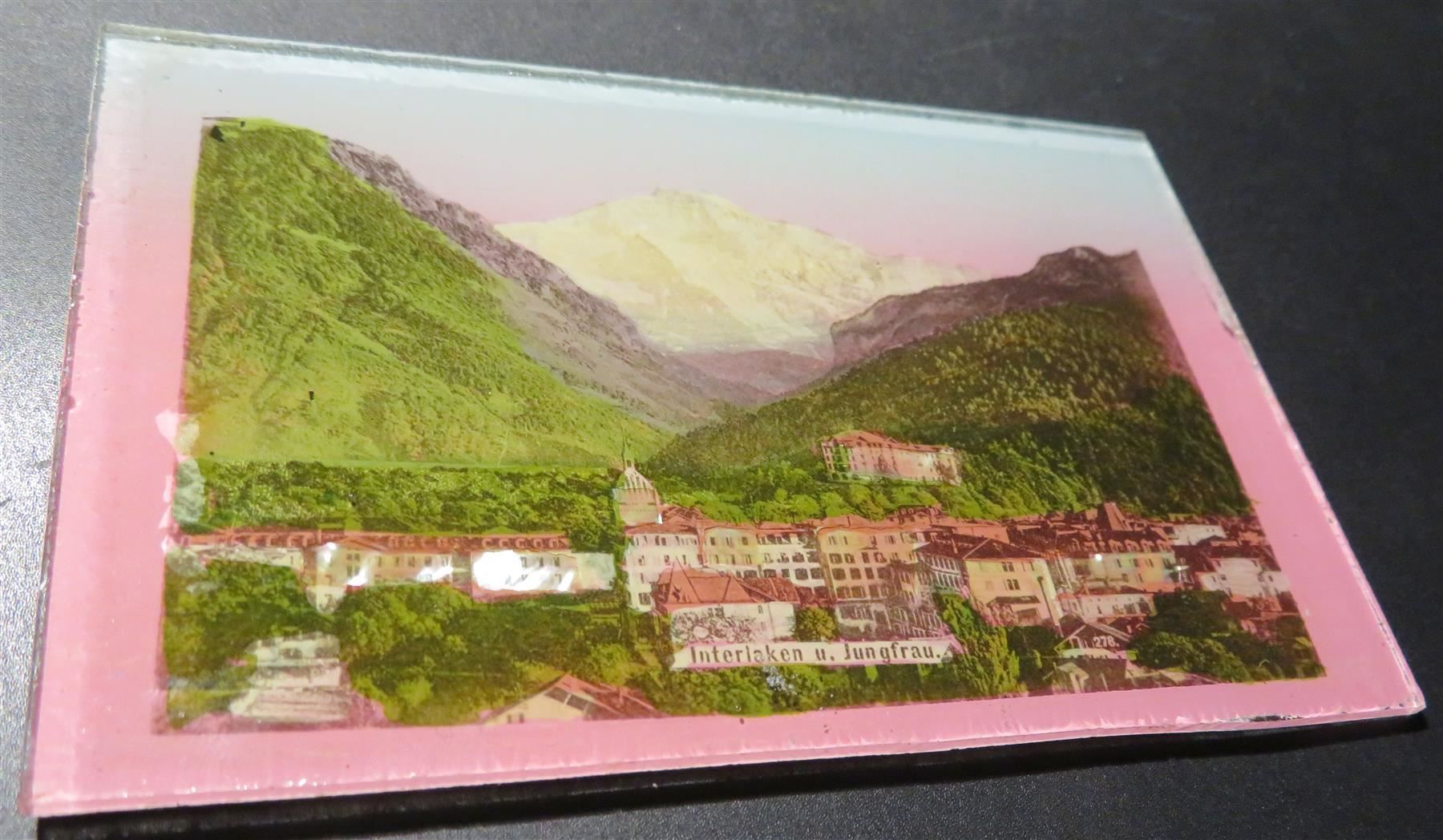 Grafiken & Lithographien: INTERLAKEN - Glasbild Chromlithographie, um 1900 – Gebraucht aus Oberriet SG von ganesh435 3