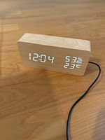 Uhr holzoptik Wecker Alarm Feuchtigkeit 