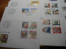 Moderne FDC Schweiz 1999, 14 Belege