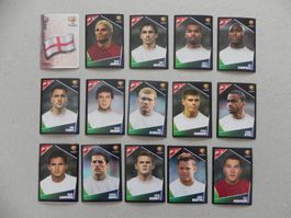 Panini Fussball EM 2004 Fehlliste England 15 Stk. Nr.116- 34