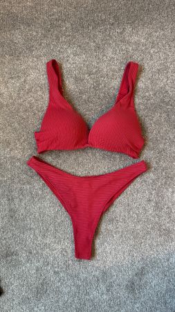 Bikini rot H&M Grösse M, push up