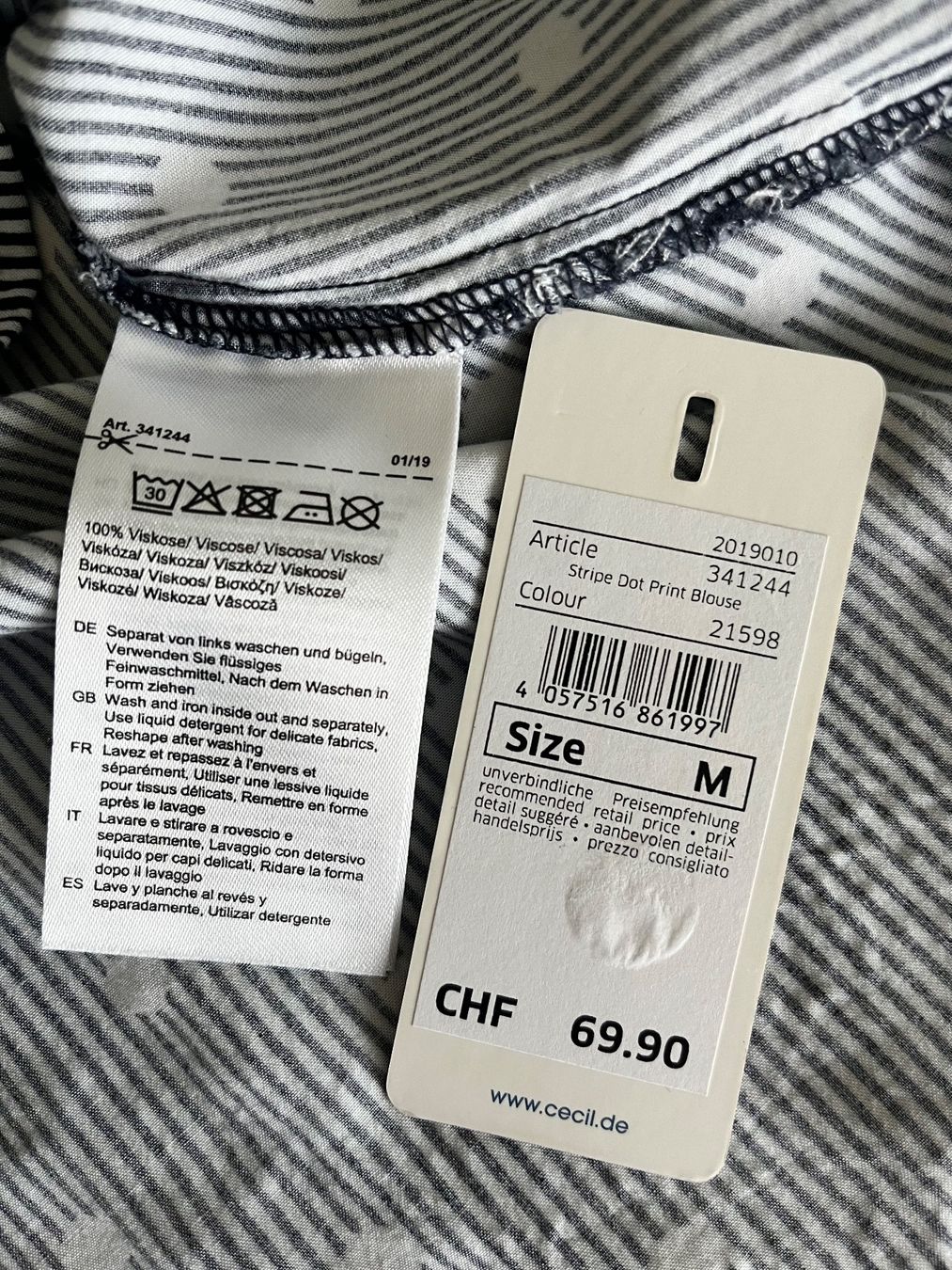 Cecil Camicette: CECIL Bluse Gr. M Polka Dots - NP: 69.90 – Usato da Zollikofen venduto da spunk65 7