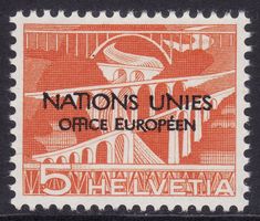 Dienstmarke UNO SBK-Nr. 1 (Aufdruck 1950) ungebraucht *