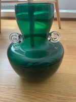 Vintage Friedrich Kristall Glasvase Grün - Mid Century 60s