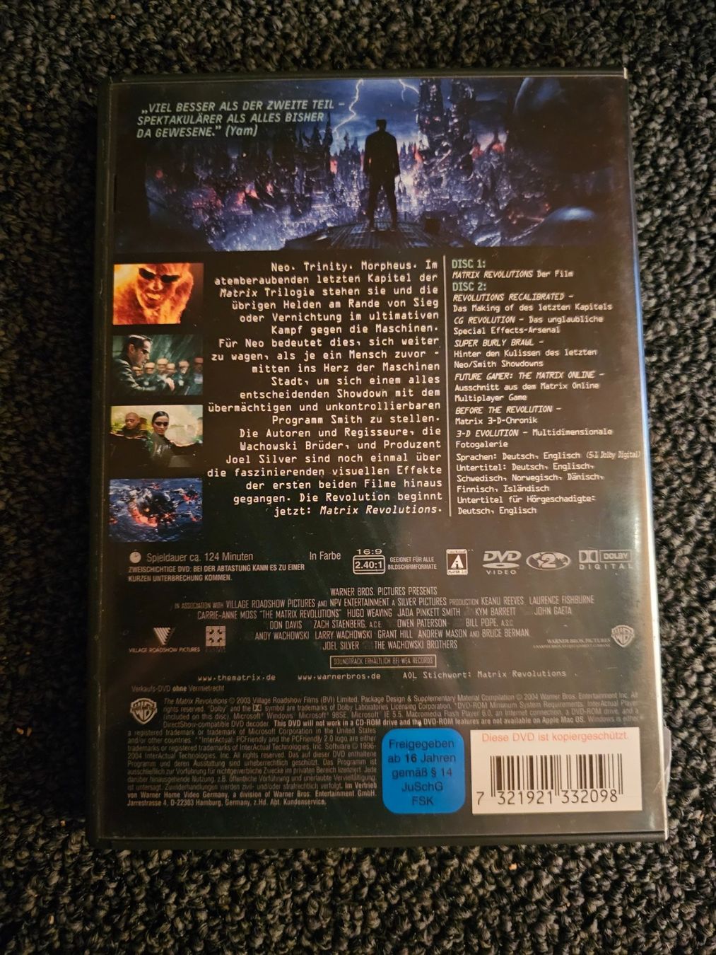 Alle DVDs: MATRIX REVOLUTIONS(13876) – Gebraucht aus Ruswil von M71 1