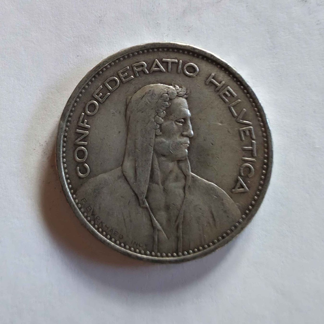 Tutti le monete: Silber-Münze 5-Franken 1932 – Usato da Filzbach venduto da Cschufi 1