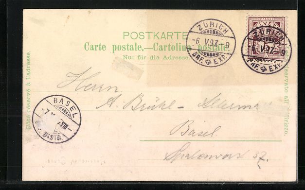 Cartes postales: Litho Zürich, Bahnhof, Polytechnikum, T – D'occasion à Berlin par bartko-reher 1