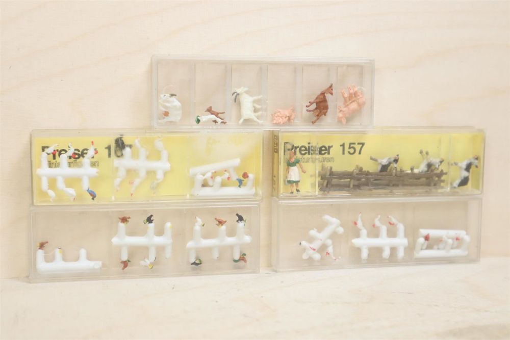 Preiser H0 10539 Figuren-Set Auf Dem Bauernhof - 4 Handbemalte Figuren 1:87 Für Modelleisenbahn