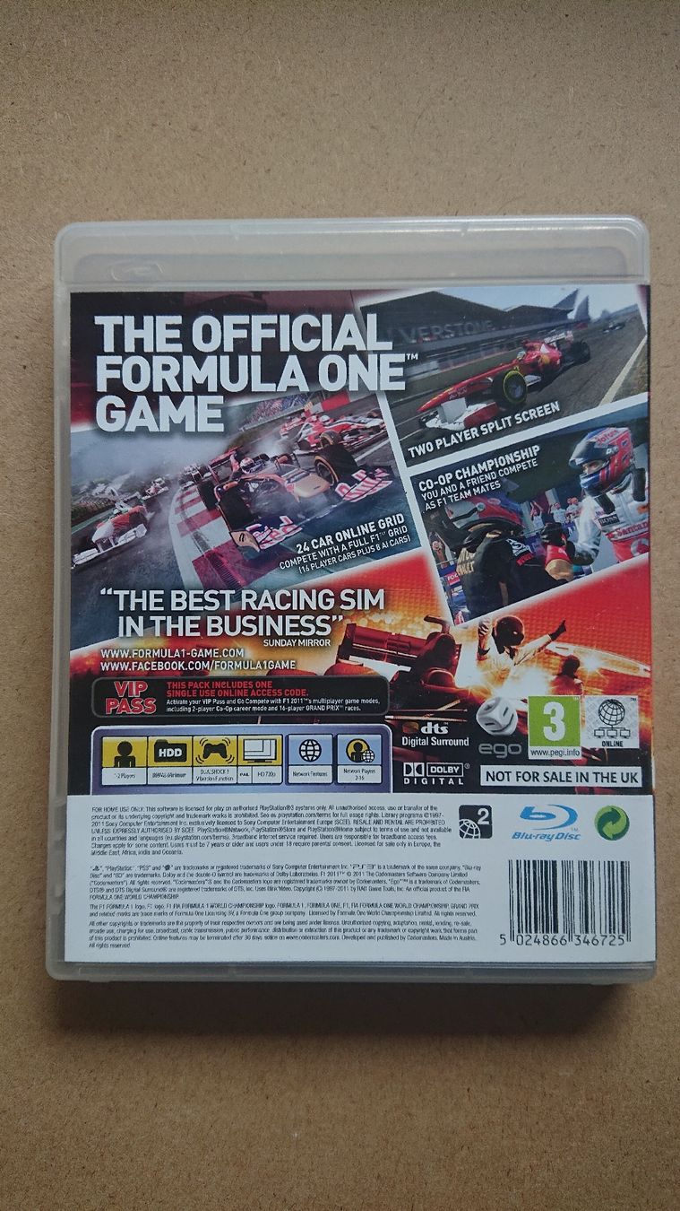 Giochi: F1 2011 PS3  – Usato da Chur venduto da FreakofRarity 1