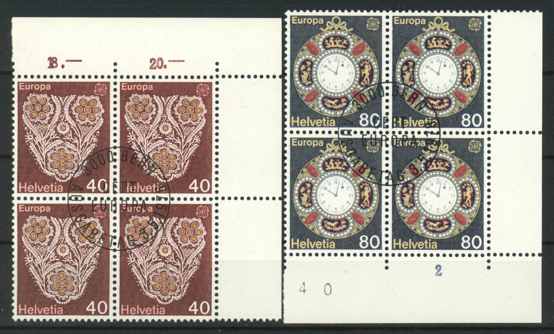 Tutti i francobolli: 1976, Europa, Viererblöcke, ET – Usato da Willisau venduto da Vollstempel
