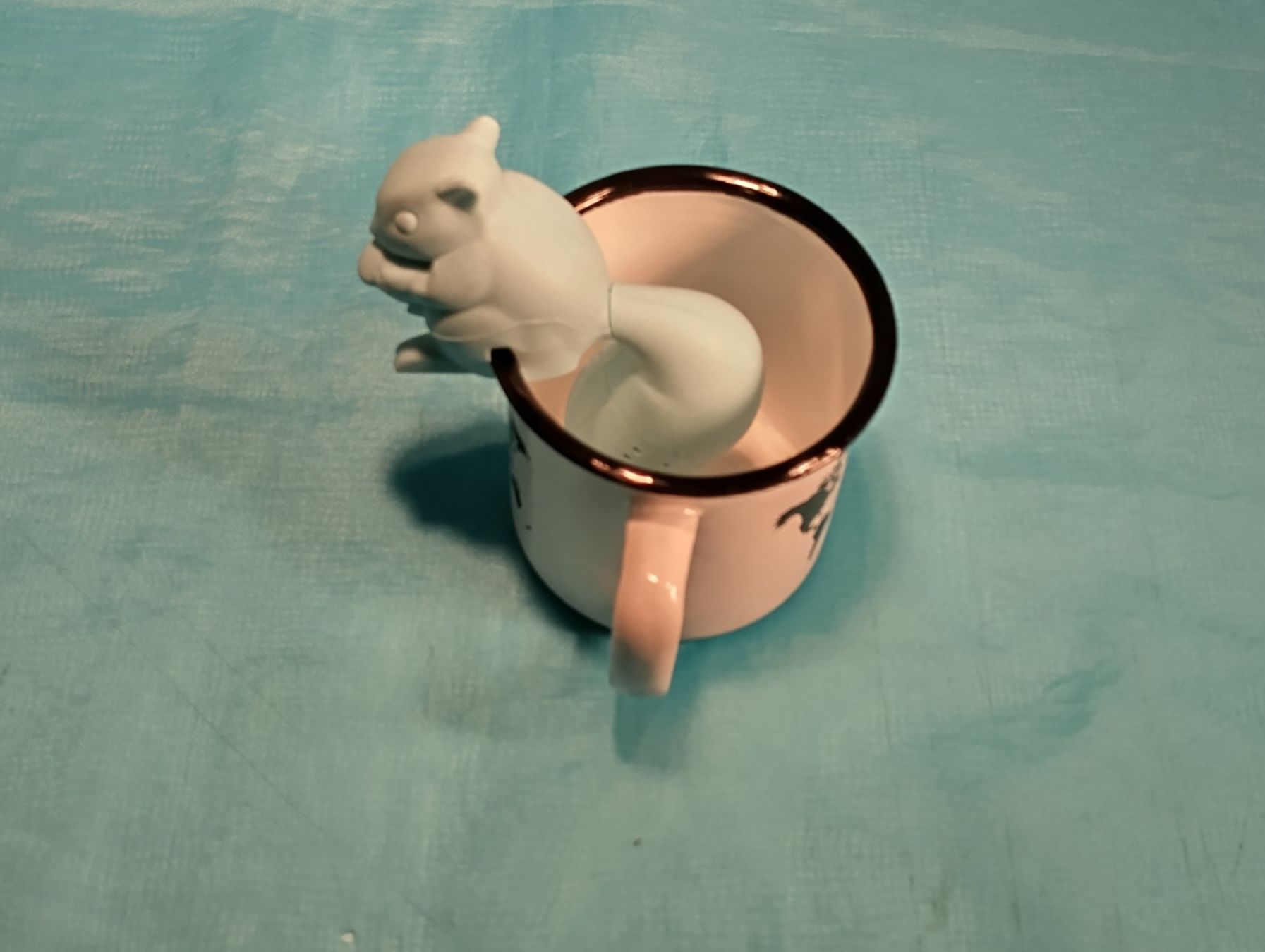 Elettrodomestici da cucina: Eichhörnchen als Tee-Ei, Silikon, türkis – Nuovo (secondo la descrizione) da Bellach venduto da JingleCherry 3