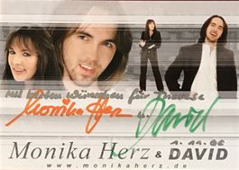 Monika Herz & David Autogramm signiert Foto 10x15cm